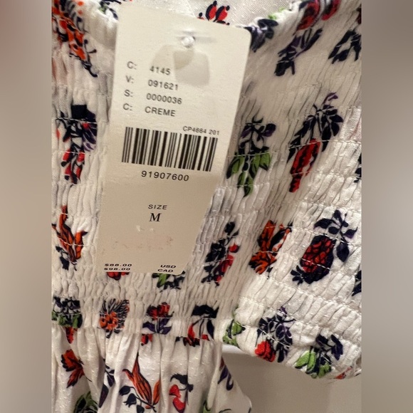 NWT new Anthropologie piper bandeau cutout mini dress medium cream print - Picture 9 of 17